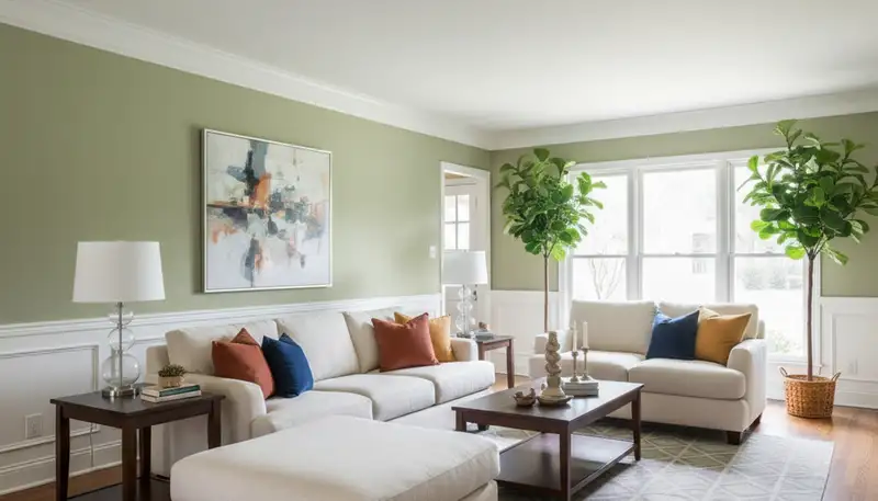Finished interior painting in Houston TX showcasing smooth walls, fresh colors, and expert craftsmanship