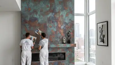 Professional faux painting and decorative wall finishes in Houston, TX home interior