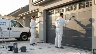 Professional garage door painting in Houston TX for lasting curb appeal and weather-resistant finish