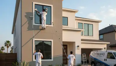 House painting services in Houston, TX for residential exterior and interior home improvement projects