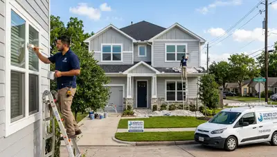 Professional exterior house painting service in Houston TX by expert painters