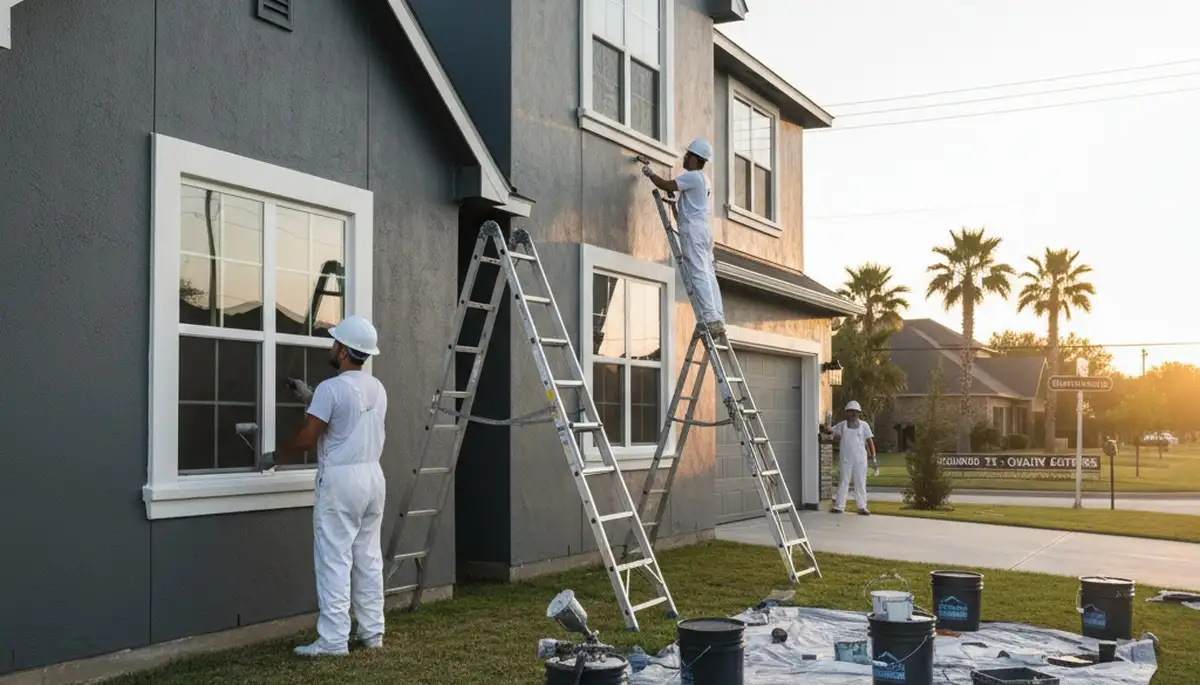 House painters in Houston, TX providing professional exterior and interior painting services