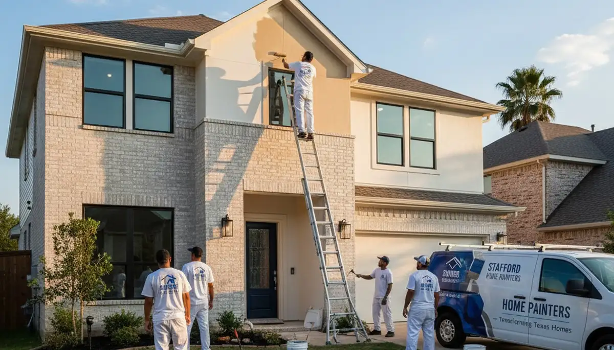 Houston, TX house painting contractor providing professional residential painting services
