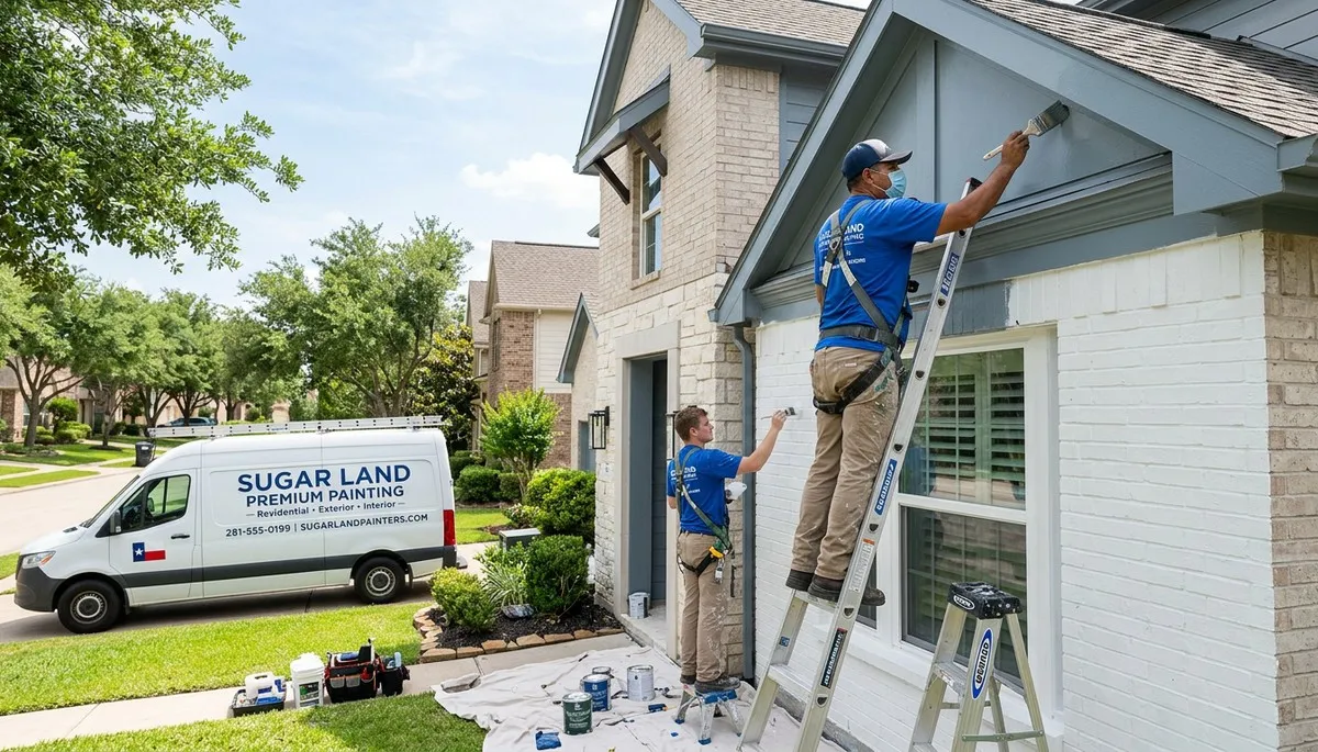 Professional exterior house painting service in Houston, TX by expert local painters