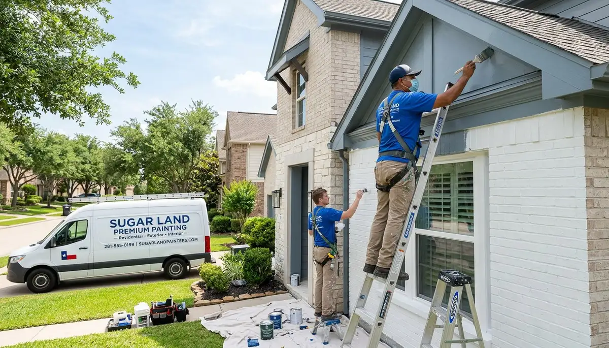 Professional exterior house painting service in Houston, TX by expert local painters