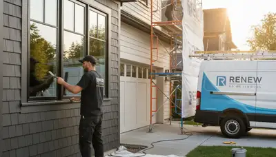 Professional wood rot repair on Houston TX home exterior by expert painting and restoration team